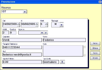 Gestione delle prenotazioni